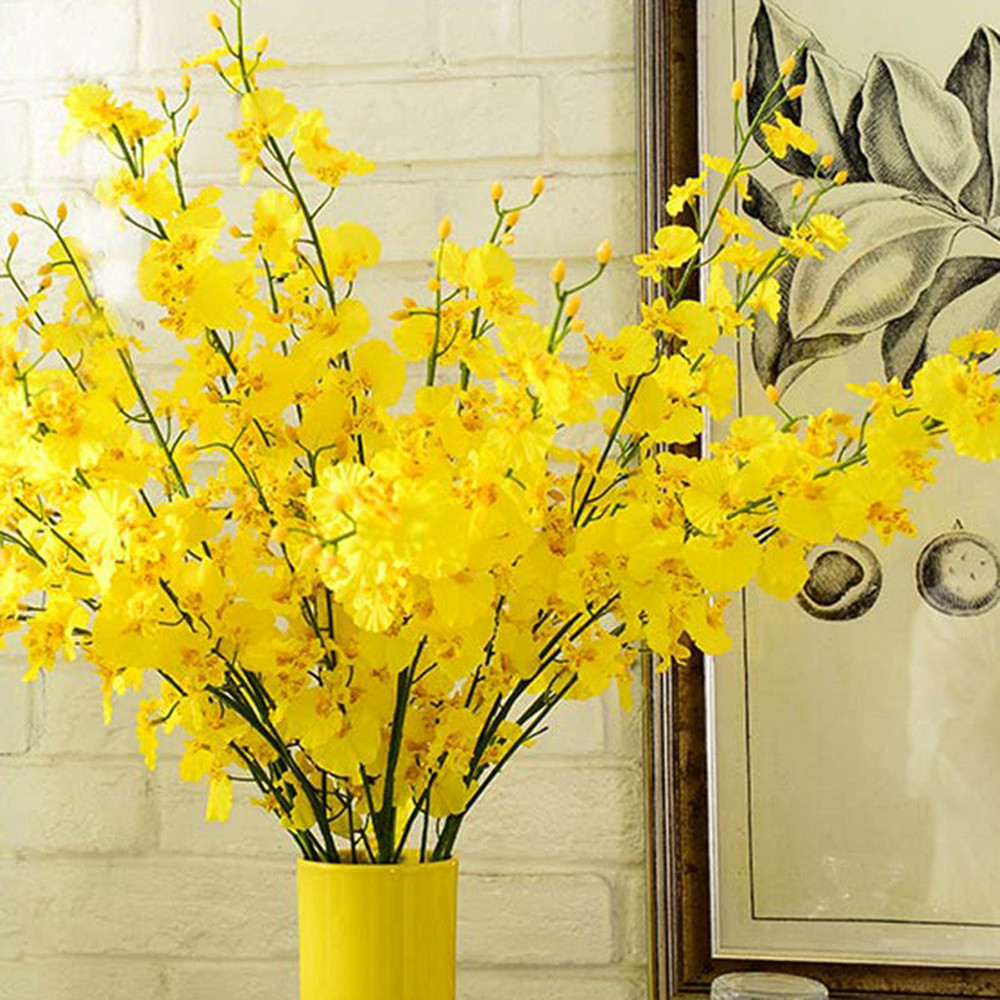 Dried Flower Bulk - Fleur artificielle de phtalorchidée jaune, fausse