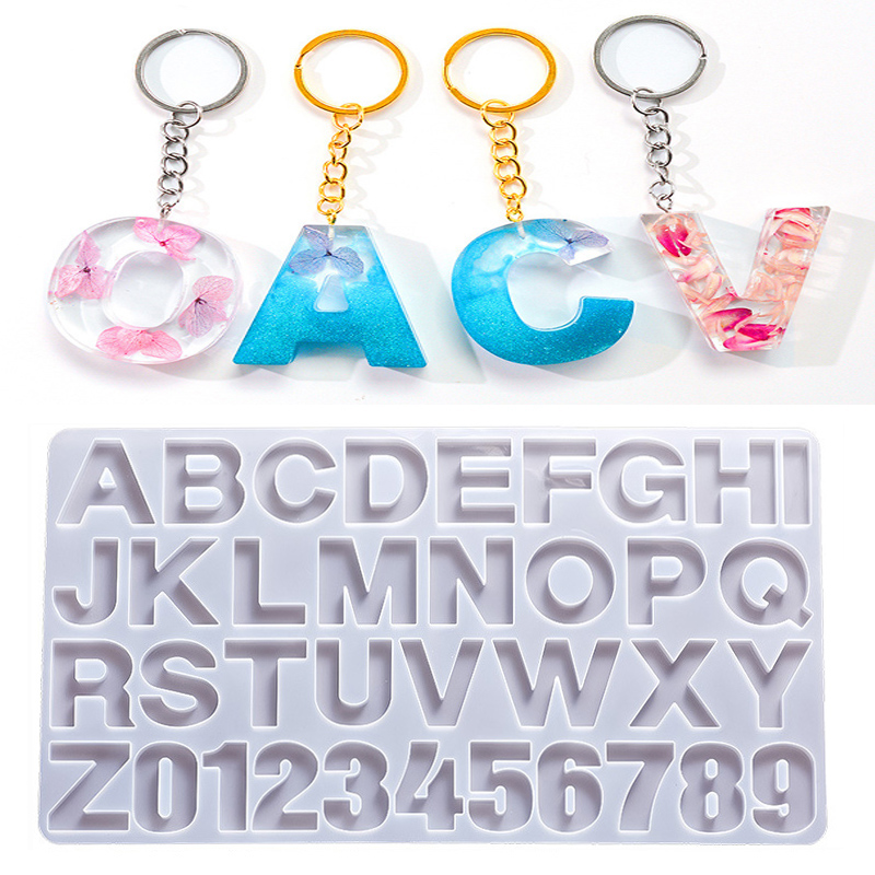 Alphabet résine époxy Silicone - Gold Foil Flakes avis et prix