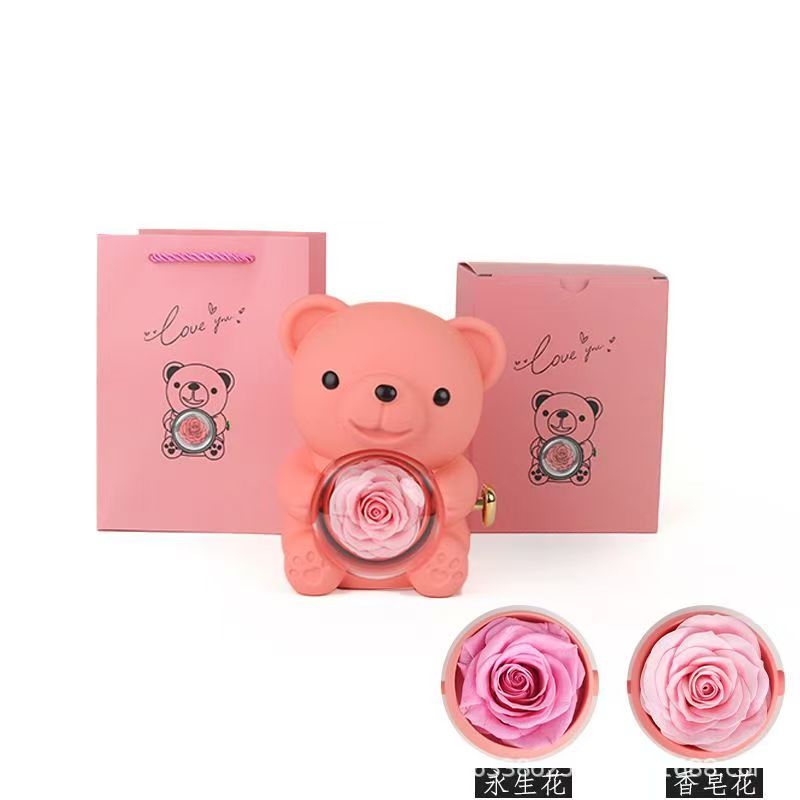 Ours en roses éternelles avec  - Flower Preservation Resin avis et prix