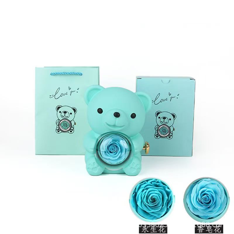 Ours en roses éternelles avec  - Flower Preservation Resin avis et prix